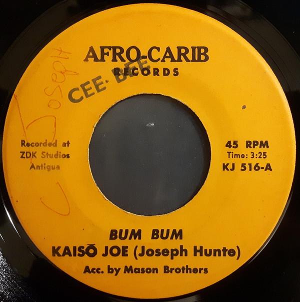 

7-дюймовая пластинка KAISO JOE Bum Bum Revue KJ516 AfroCarib Reco UK CountryFolk Б/у