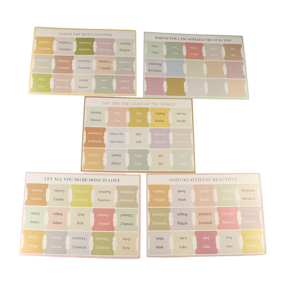 5 Sheet Bible Sticker Writable Bible Label Book Accessories Bible Index  Bookmark