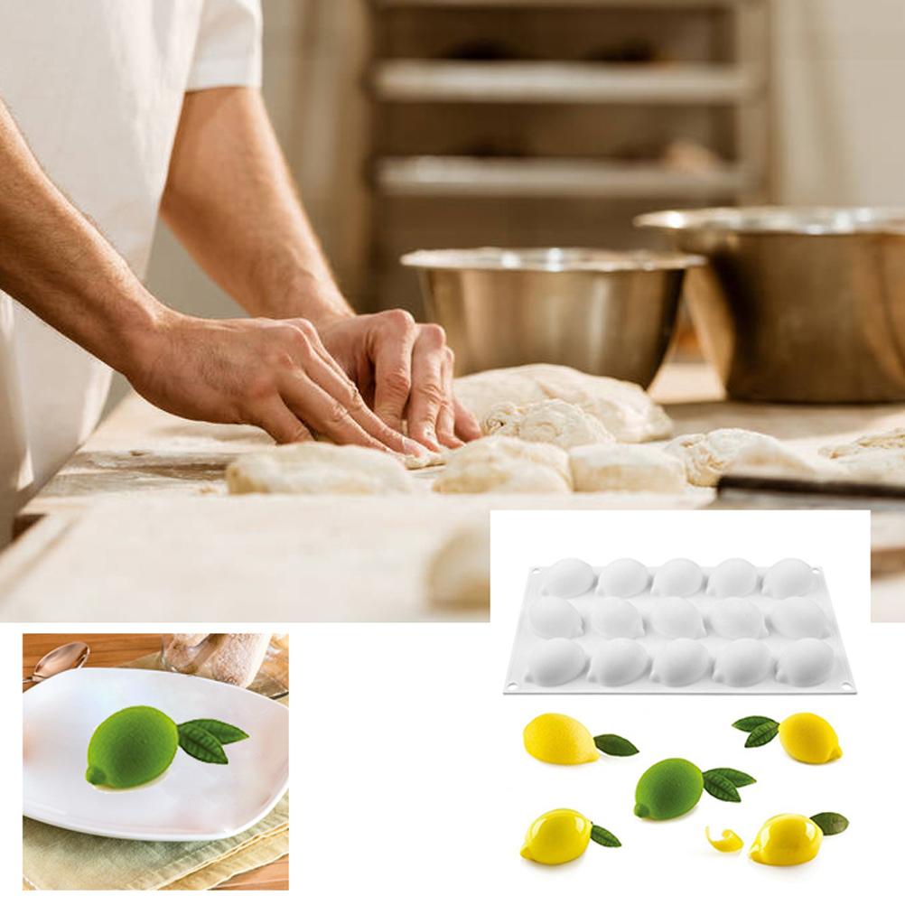 Citron Silikonform Mousse Chokladformar för Hemsåpa Tårta Bakverk Bakverktyg Formar