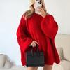 2024 Autumn/Winter Women's Stand-up Collar Knitted Sweater - American Blogger Style, Korean Version