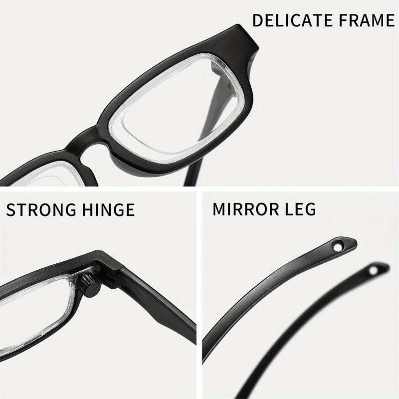 Rotatable Adjustable Focal Length Reading Glasses +50-+350 Comfortable Convenient High-end Eyewear