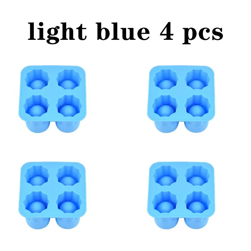 4 mřížky Forma na kelímek na led Silikonová miska na ledové kostky Forma na led Forma na sklenice na led Forma na výrobu ledu Letní nástroj na pití Forma na výrobu ledových kostek