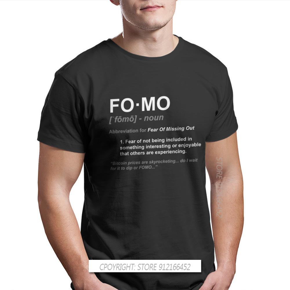 

FOMO TShirts Bitcoin Cryptocurrency Miners Meme Male Graphic Fabric Streetwear T Shirt O Neck Big Size 5XL різнокольоровий