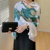 Design Satin Silk Shawl Hijab Scarf Women Fashion Summer Sunscreen Beach Stole Wraps Bufanda Female Headkerchief Echarpe