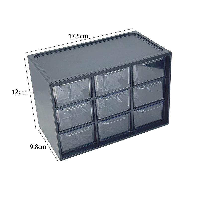Transparent Nine-Grid Desktop Drawer for Jewelry & Cosmetics