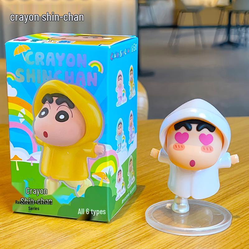 Crayon Shin-chan Trendy Anime Toy: Cute Desktop Car Ornament & Home Decoration Blind Box