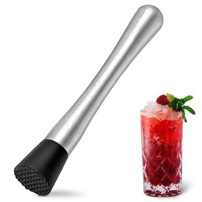 1Pc Cocktail Muddler Mixing Stick , Stainless Steel Cocktail Muddler Home Bar Bartender Fruit Muddler Crushed Ice Tool Barware