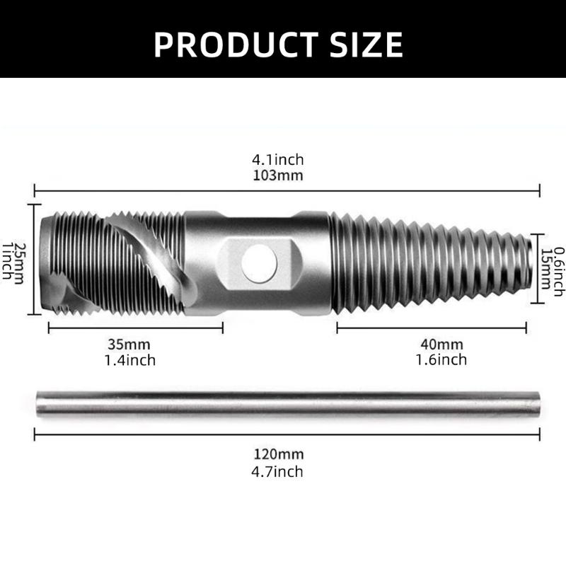 1/2inch 3/4inch Double Head Broken Screw Extractor Pipes Valves Faucet Broken Bolt Water Pipe Screw Tool Damaged Screw