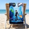 1pc Toothless2 Beach Towel, Beach and Seaside Swimming Pool Equipment, Fashion Pattern, Rectangular, Travel Essentials