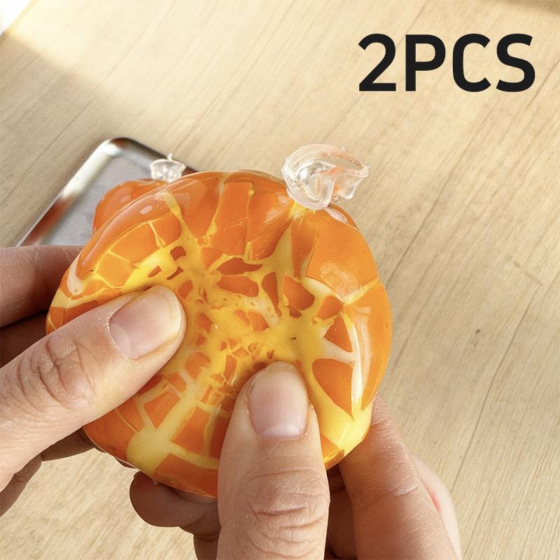 New Orange Handmade Wax Skin Crispy Shell Decompression Ball Slow Rebound Clay Kneading Toy Crispy Shell Crushing Decompression