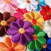 12Pcs Iron-on Flower Patches Cute Embroidered Daisy Applique Sew on Flower Applique for Clothing Jackets Bags Hats Jeans DIY Repair Decoration