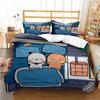 Cartoon Cute Bear Microfibre Bedding Sets,Children'sBirthday Gift with Zip Room Decor Teenagers adult 3-Piece  Duvet Cover