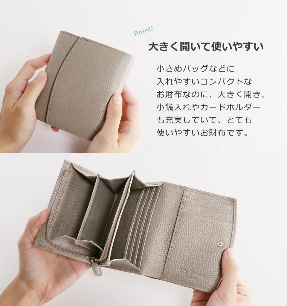 Mia Borsa Women's Bifold Wallet, Popular Genuine Leather Compact Wallet (Smoke Pink)