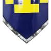 60.96 Cm Medieval Battle Warrior Yellow and Blue Shield 20 Gauge Steel Knight Templar Shield Replica for Home Decor Gift Purpose