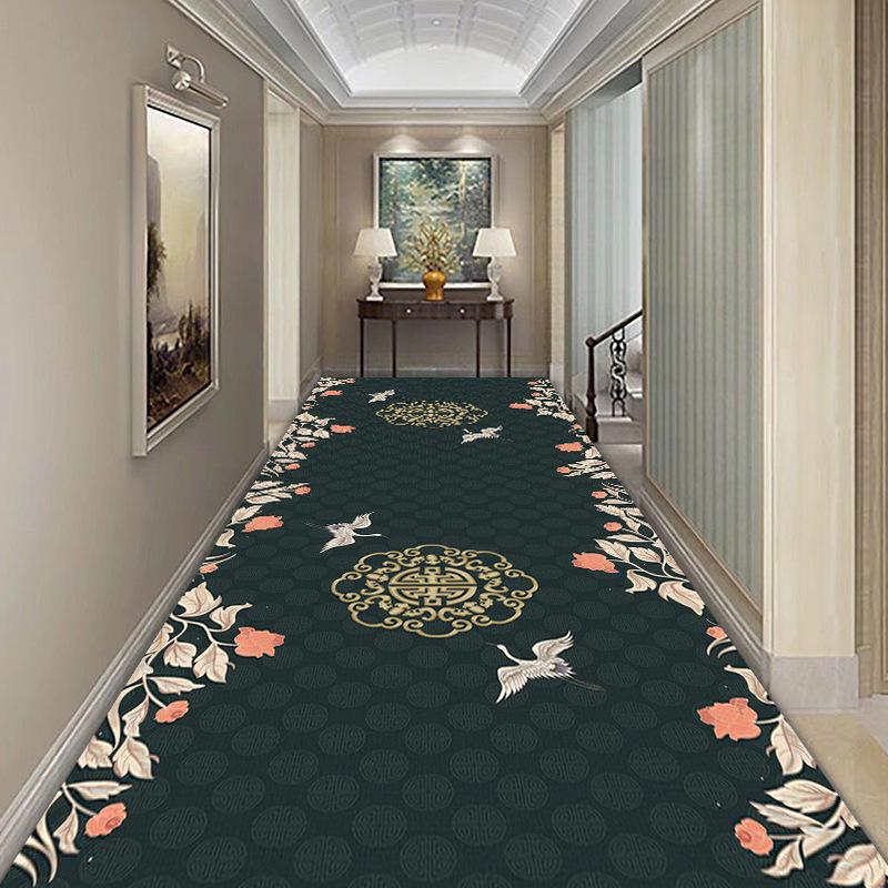 Chinese Style Carpet Simple Printing Floor Mats Hotel Corridors Carpets Passageways Cuttable Carpets