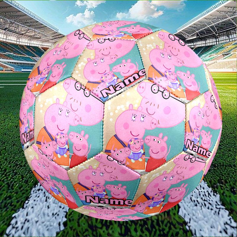 Custom Name Personalized Peppa Pig-A Print Size 5 Soccer Ball Training & Match Football, for Team, Kicking, Gift for Football Enthusiasts