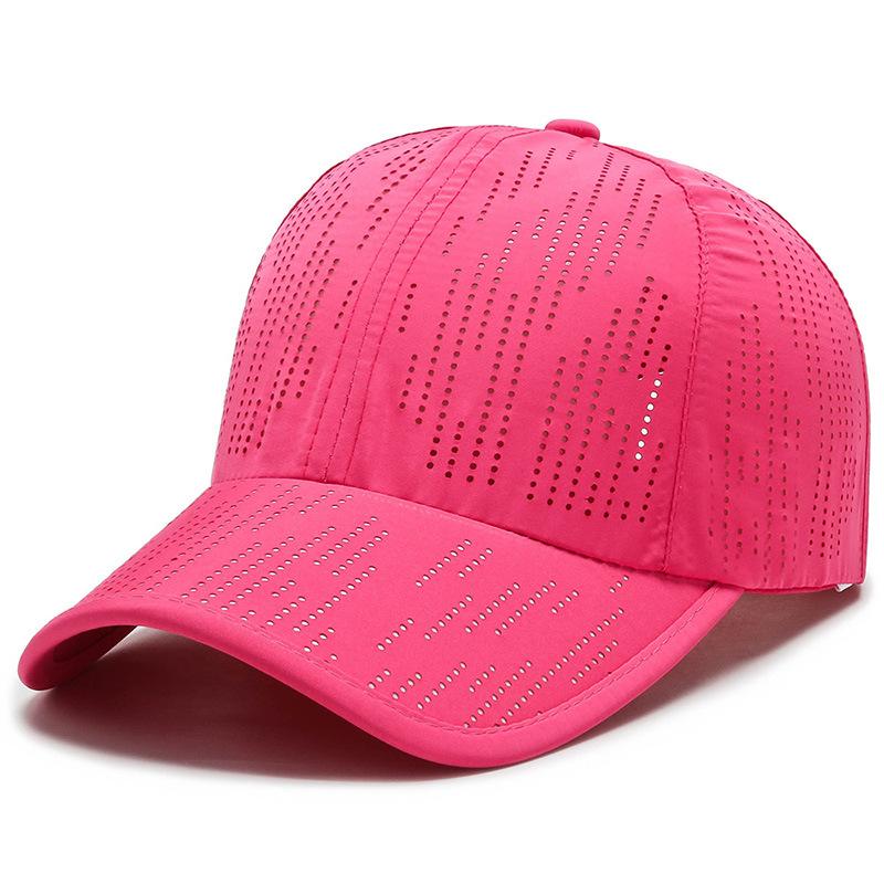 Summer Laser Punching Sun Hat Quick Drying Hat Men and Women Travel Breathable Sun Hat Outdoor Sports Baseball Hat