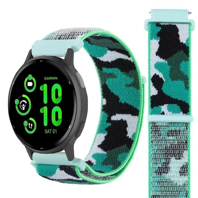 20mm 22mm Nylon Loop Strap for Garmin Forerunner 55 165 965 265 265 Music Venu 3/2 Bracelet Band for Garmin Active/Vivoactive 5