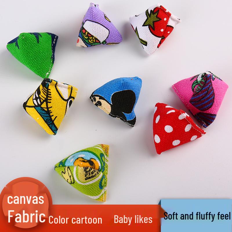 

Детский треугольный мешок с песком - Игрушка для бросания и ловли с ручкой для детского сада и учеников начальной школы