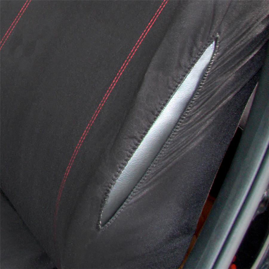 Universal Front 2 Seat Car Driver's Seat Cover Protector Red & Black Fit For Most Car, Truck, Suv