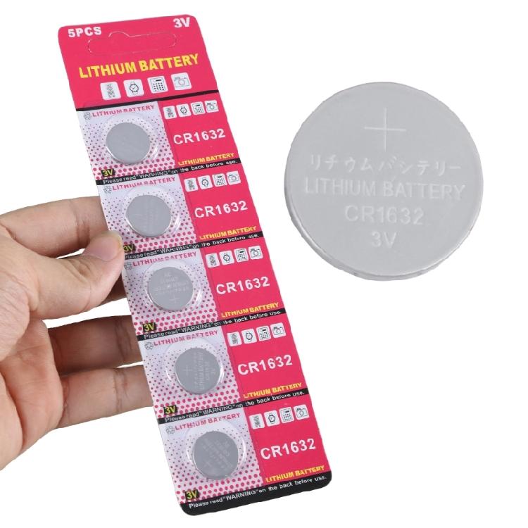5Pcs CR1632 Batteries 3V Capacity Safety Battery Coin Button Cell Lithium Batteries for Electronic Balanced Watches