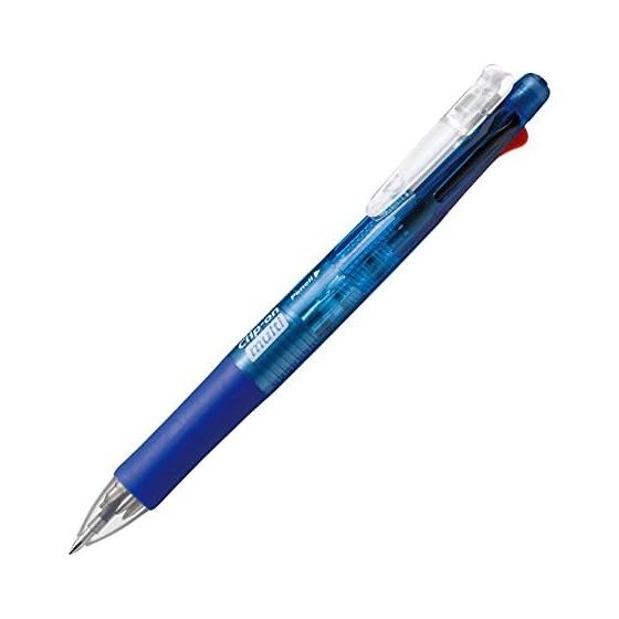 Zebra Clip-On Multi 4-Color Ballpoint Pen + Mechanical Pencil, Blue, 10-Pack. Features 4 ink colors (black, blue, red, green) and a 0.5mm mechanical