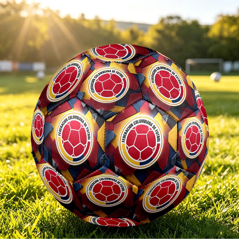 Colombia Football Printed Size 5 Soccer Ball Wear Resistant Standard Adult Training Football Fan Gift for Indoor Outdoor Match Sports