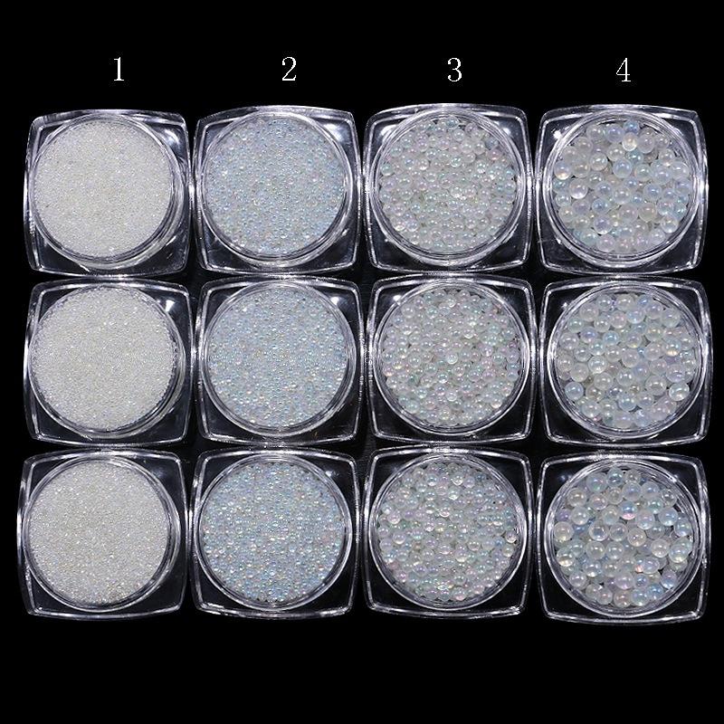 Transparant AB kaviaar mini glinsterende parel nail art deco kristal nail art deco