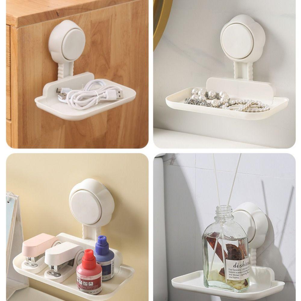 Foldable Wall Mounted Storage Rack Punch-Free Wall Storage Shelf New Bathroom Wall Organizer