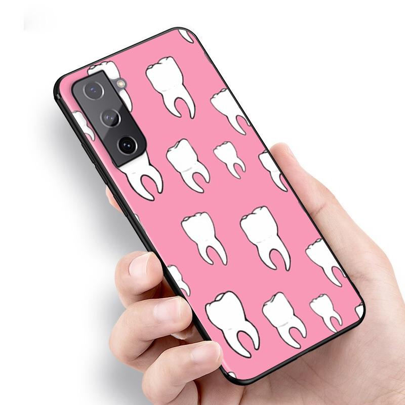 

Стоматолог Зубы Зуб Для Samsung Galaxy S22 S21 S20 FE Ultra Pro Lite S10 5G S10E S9 S8 S7 S6 Edge Plus Черный Чехол для телефона Samsung S20 Ultra