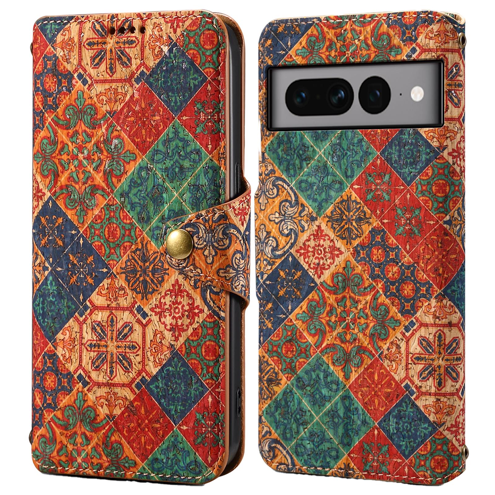 

For Google Pixel 7 Pro 5G Phone Case Pattern Printing Leather Flip Cover with Wallet D