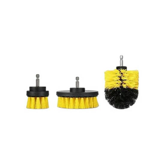 Electric Drill Brush Set: 3-Piece Kit with Flat & Spherical Brushes, Polishing Disc, Scouring Pads for Multi-Purpose Use