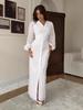 2025 European & American Elegant Women's Long Sleeve Summer Dress with Casual Long Skirt