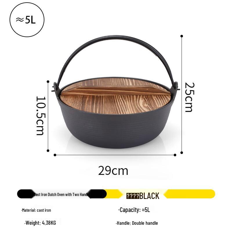 CENLOON Outdoor Cast Iron Dutch Oven