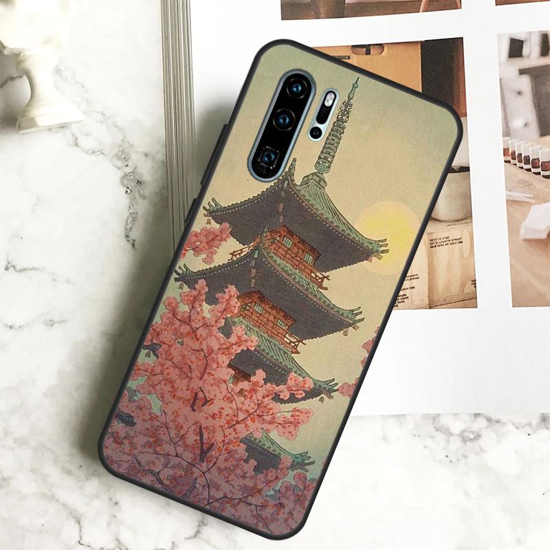 Japanese Wave Art For Huawei Nova 10 SE 9 11 Pro Y60 Y70 Y90 Y61 Y91 Y72 Y73 12i 11i 8i P20 P30 P40 Lite Case