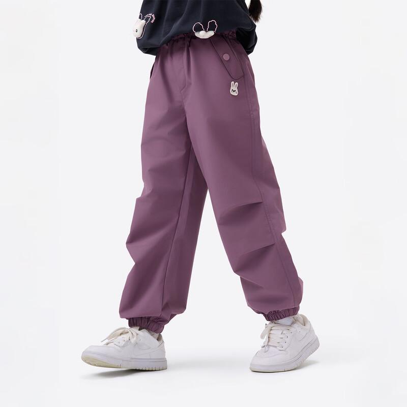 Xiaoyinman Girls' Softshell Casual Cargo Pants with Rabbit Emblem