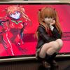 NEW Eva Asuka Langley Soryu School Uniform Action Figure Gospel Warrior Collectible Ornament Beautiful Girl Squat Posture Toys