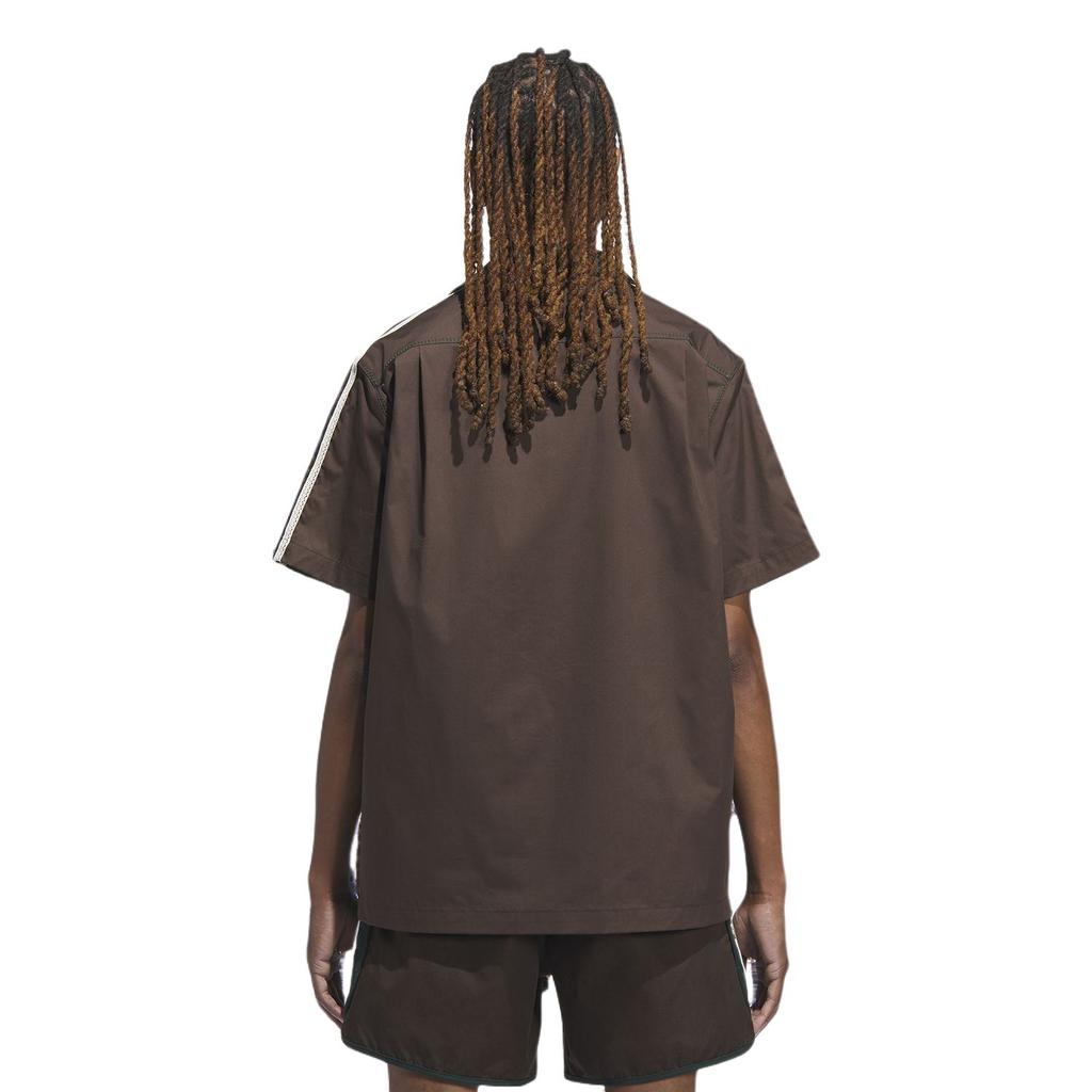 adidas X CLOT Bowling Shirt Green/Brown Unisex Tops JP3870