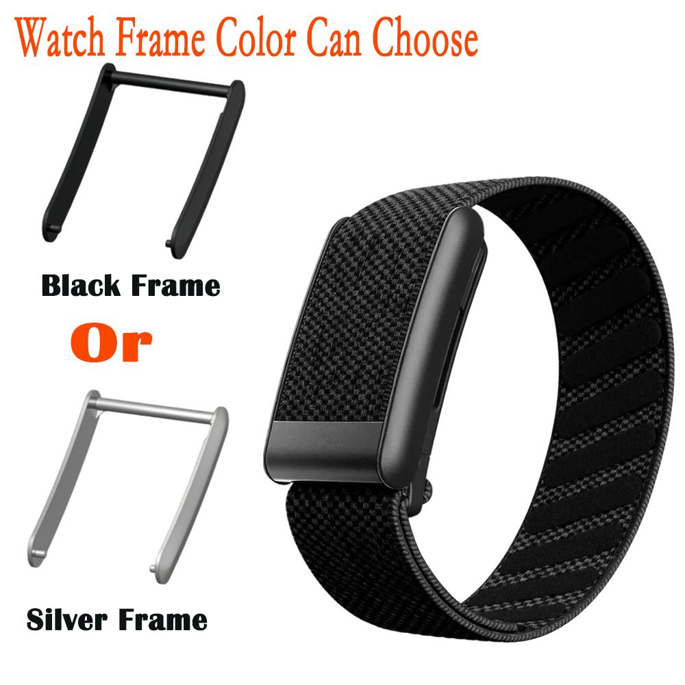Kompatibel für Whoop 5.0 Nylon-Gewebe Weiches Atmungsaktives Verstellbares Ersatz-Armband für Whoop 5.0 Metallrahmen Band Zubehör