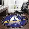 1pc Starfleet Command Emblem Round Carpet, Made of Polyester,Perfect for Decorating Office Chairs, Living Rooms,fplt202