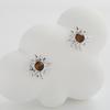 S925 Sterling Silver Natural Pearl Amethyst Tiger Eye Jasper Colored Treasure Stud Earrings Women'S French Retro Sunflower Earrings