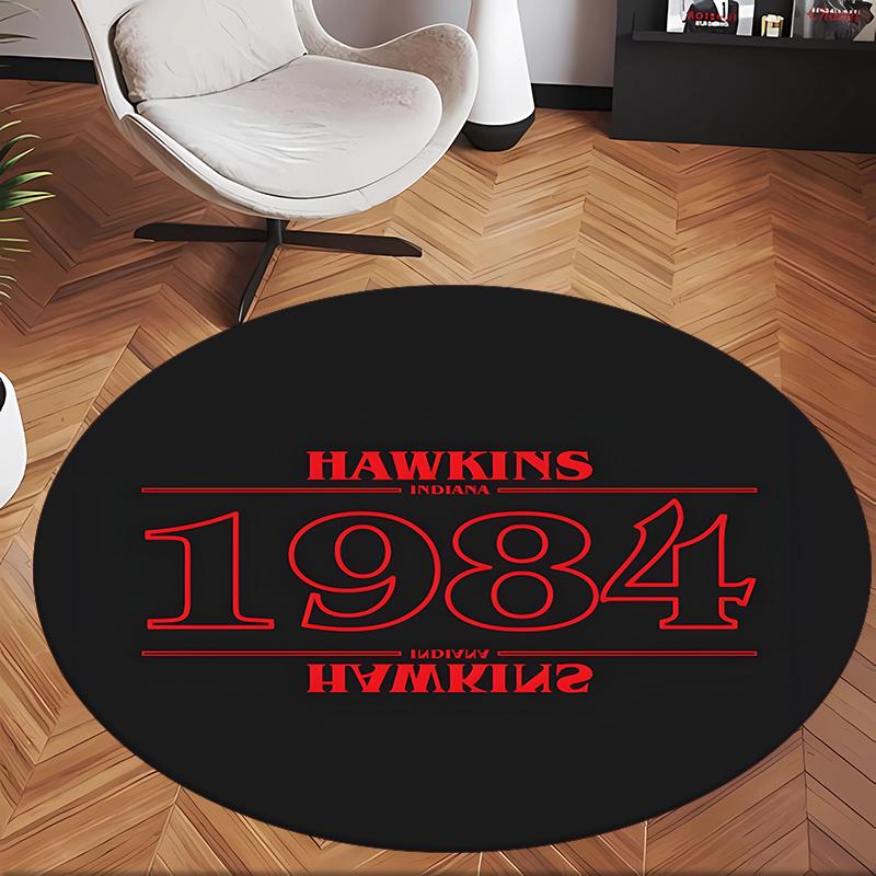 Stranger Things (14) Round Office Rug Decorative Floor Rug for Office Bedroom Living Room and Home Space