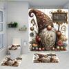 1pc/3pcs/4pcs Vintage Luxury Pearl Gnome Pattern Bathroom Set
