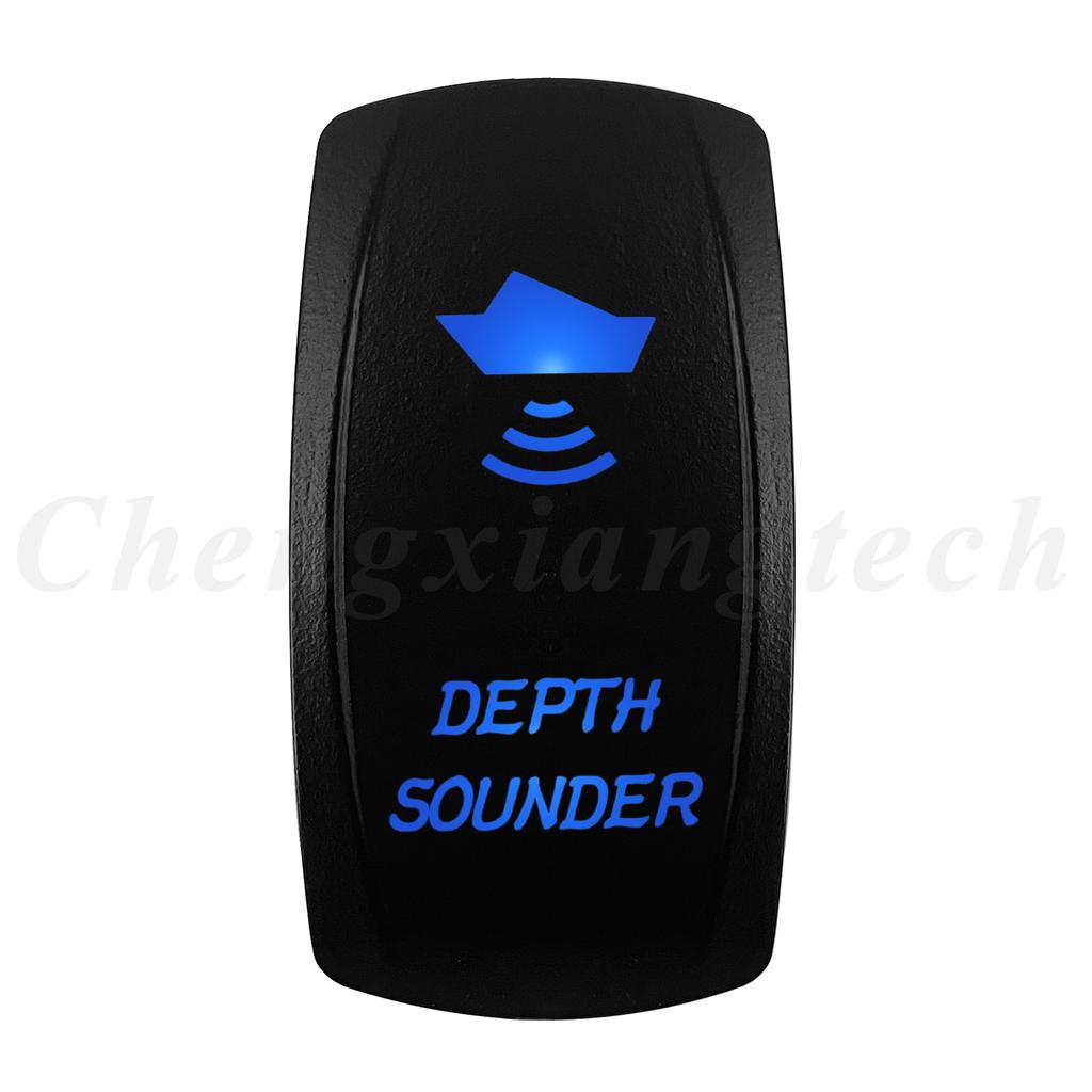 12V 20A Blue Led Car Boat Laser Rocker Switch ON OFF (ON) OFF ON OFF ON (ON) OFF ON (ON) OFF (ON) Waterproof