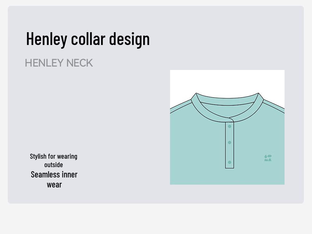 Senlintang Lightweight Anti-Static Fleece Henley Sweatshirt