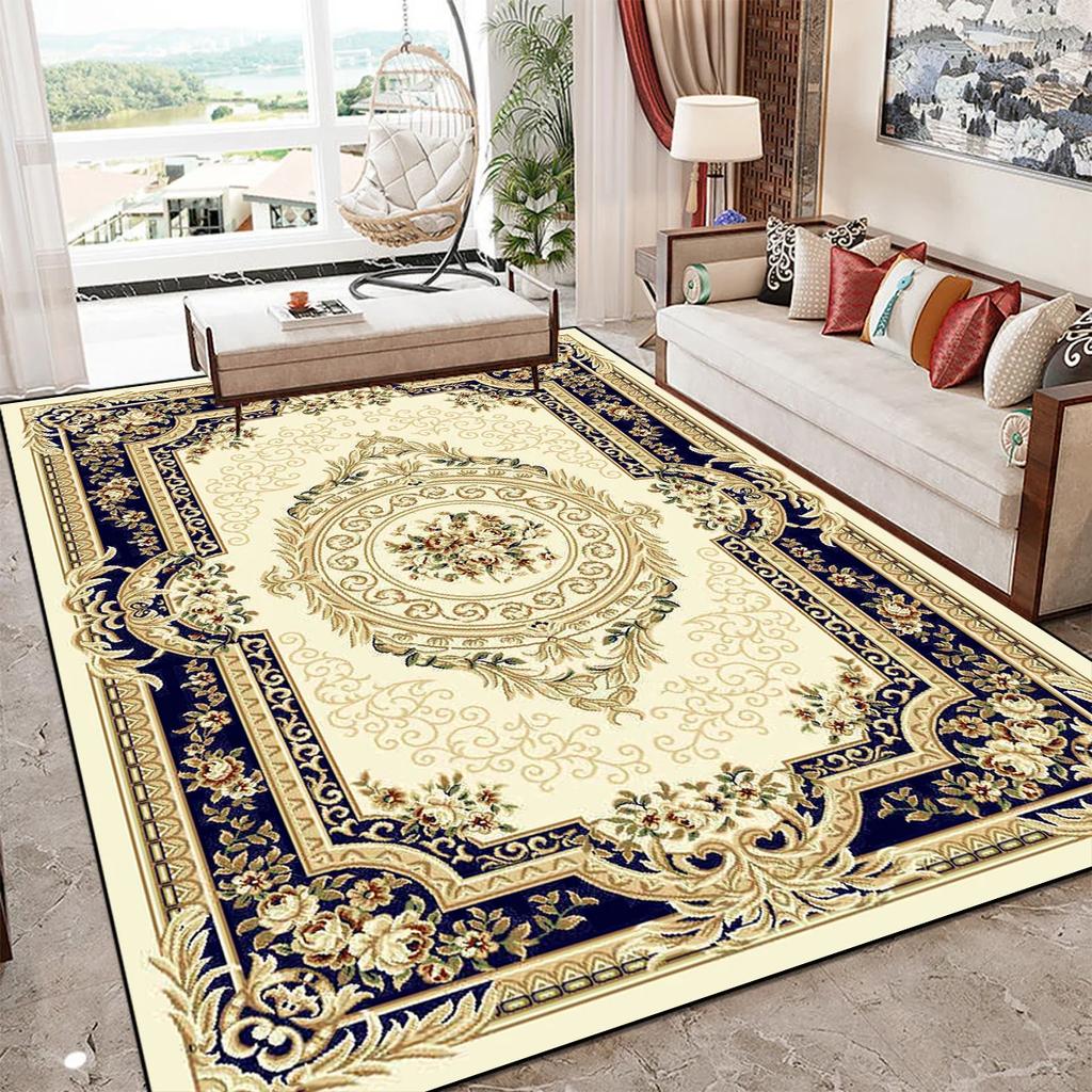 European Style Luxury Large Living Room Carpet Soft Easy Cleaning Rugs for Bedroom Fashion Decoration Home Coffee Tables Mat