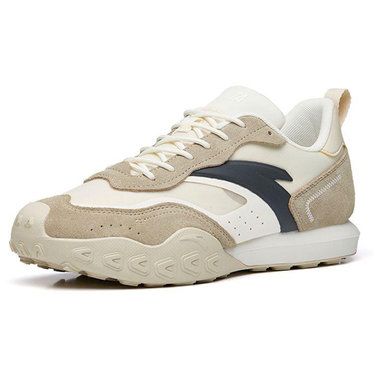 Anta Lifestyle Series Shock Absorbing Non-Slip Durable Low-Top Casual Shoes Men sneaker White Yellow 112238856-3