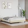 Bed Frame Cream 140 x 200 cm Faux Leather