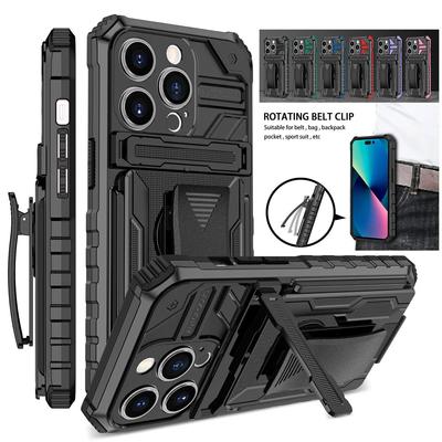 Wojskowy wytrzymały futerał pancerny do iPhone'a 15 Pro Max 14 Plus 13 12 11 X XS Max XR SE 7 8 Pokrowiec Klips do paska Kabura Podpórka Pełna osłona ochronna