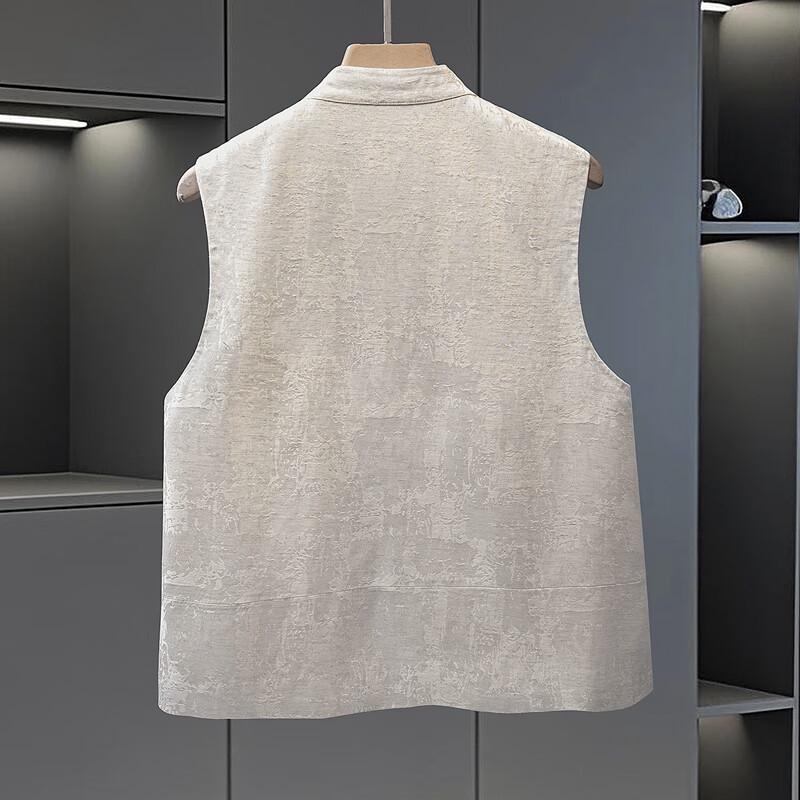 Women's Linen Single-Breasted Beaded Vest